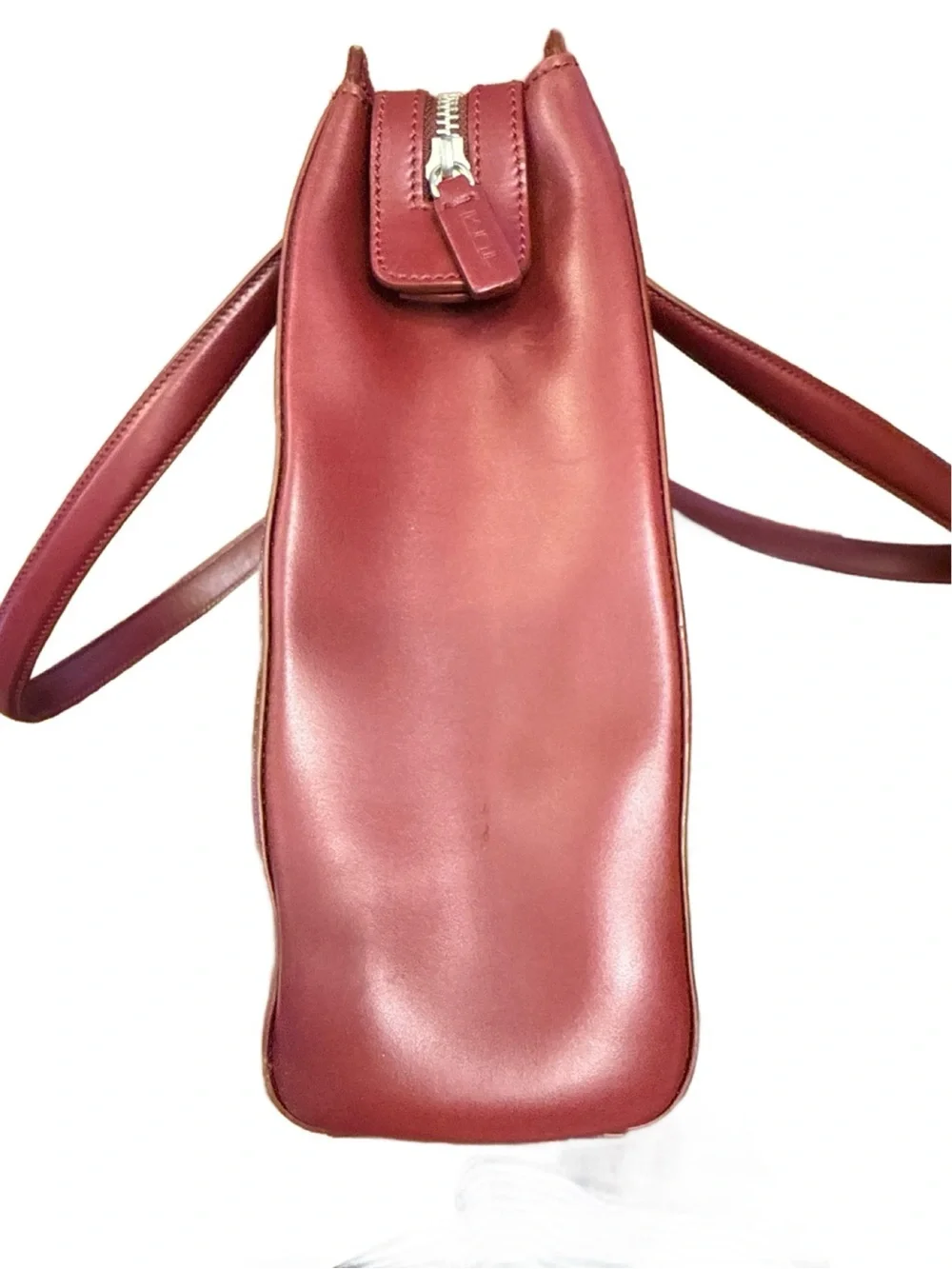 TUMI Vintage Napa Leather Executive Laptop Tote Burgandy Bordeaux Business Bag